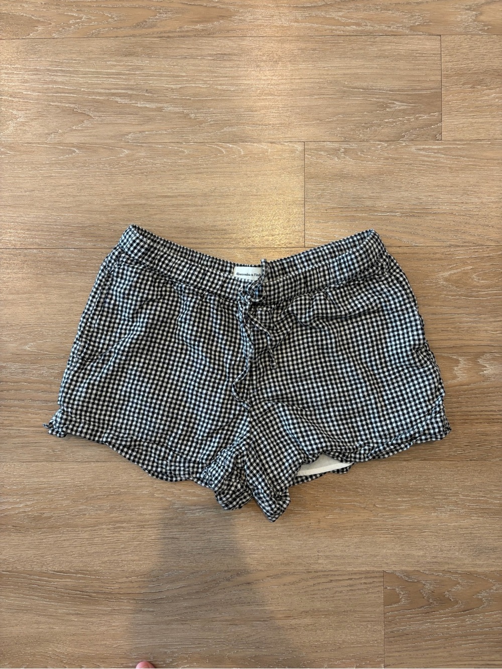 Abercrombie & Fitch Black and White Gingham Shorts